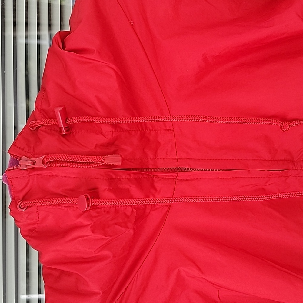Bailey T's Red Newport Windbreaker Bungee Waist Side Zip Kangroo Pocket - Picture 7 of 12